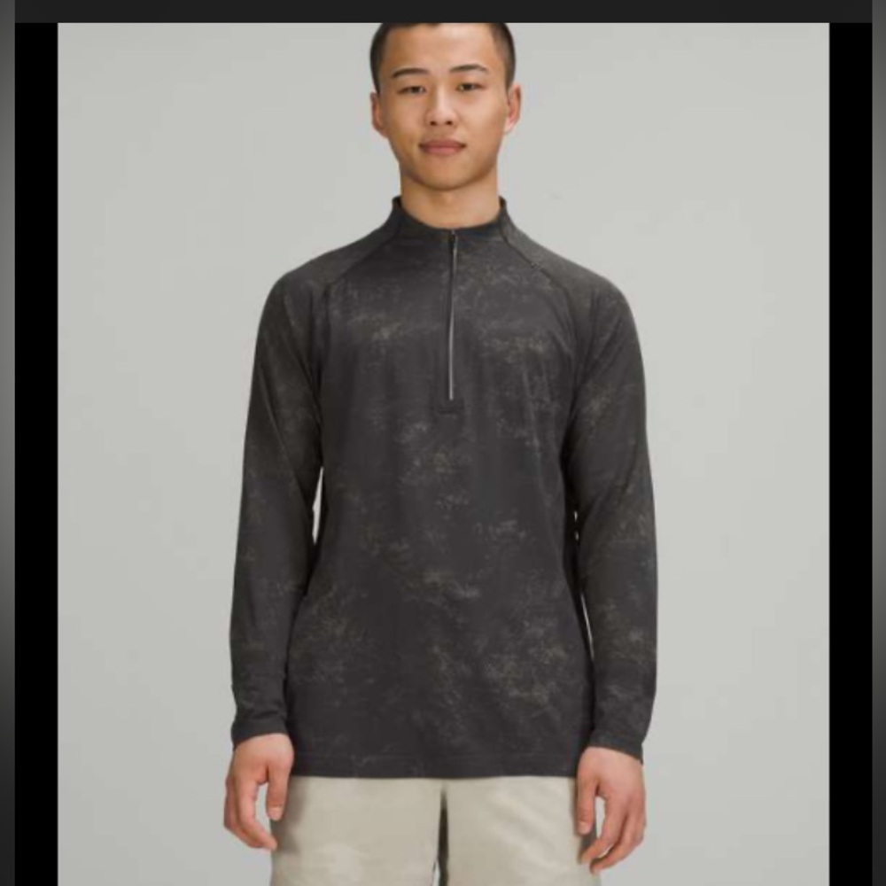 🏇 Lululemon Metal Vent Gray Tan Quarter-Zip Pullover